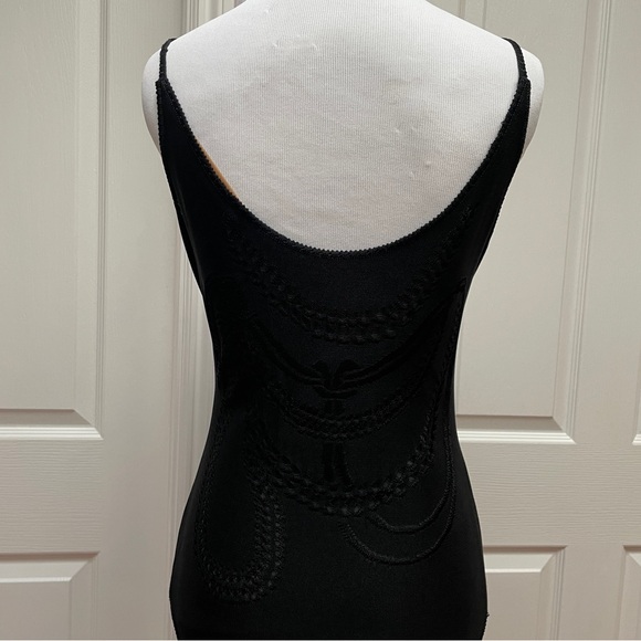 John Galliano Silk brocade black bias cut slip dress - Picture 6 of 16